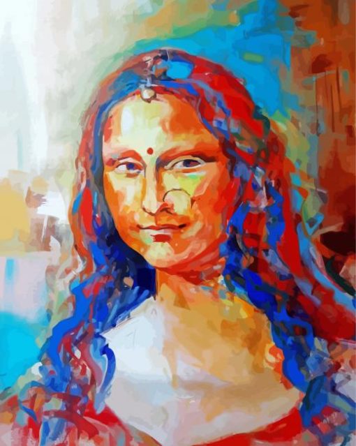 Abstract Indian Mona Lisa Paint By Number