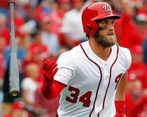 Baseball Player Bryce Harper Paint By Number