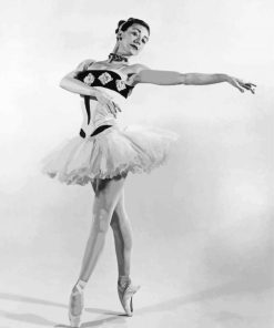 Black And White Ballerina Margot Fonteyn Paint By Number