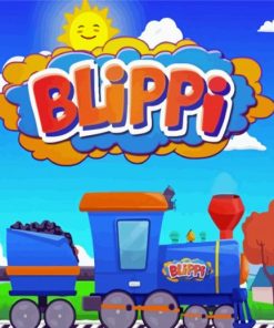 Blippi Train Poster Paint By Number