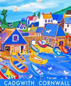 Cadgwith England Poster Paint By Number