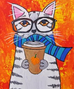 Cat And Coffee Paint By Number