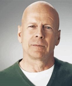 Close Up Bruce Willis Paint By Number