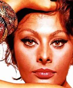 Close Up Sophia Loren Paint By Number