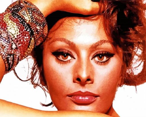 Close Up Sophia Loren Paint By Number