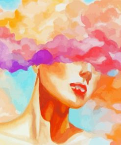 Colorful Cloud Girl Paint By Number