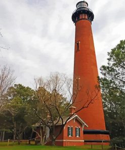 Currituck Beach Lighthouse paint by numbers