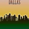 Dallas Skyline Poster Paint By Number