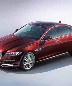 Dark Red Jaguar Xf Paint By Number