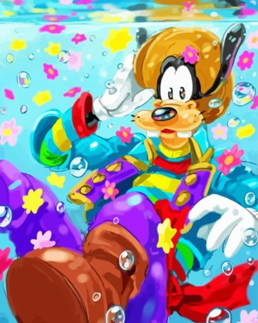 Disney Goofy Underwater Paint By Number