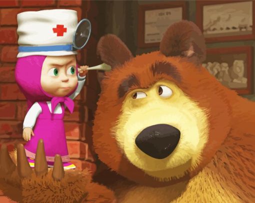 Dr Masha And The Bear Paint By Number