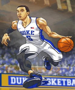 Duke Basketball Player Art Paint By Number