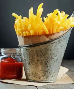 French Fries And Ketchup Paint By Number