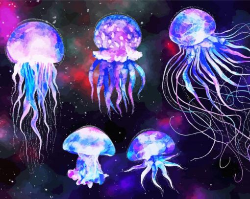 Galaxy Jellyfishes In Space Paint By Number