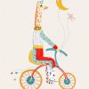 Giraffe On Bicycle Paint By Number