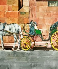 Horse And Carriage Art Paint By Number