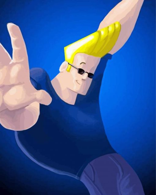 Johnny Bravo Cartoon Character Art Paint By Number