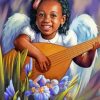 Little Angel with Lute paint by numbers