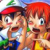 Misty And Ash characters paint by numbers