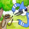 Mordecai And Rigby paint by number