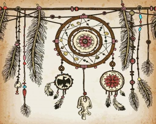 Native American Dream Catcher Paint By Number