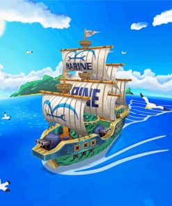 One Piece Ship Marine Paint By Number