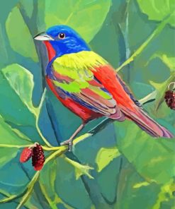 Painted Bunting Art Paint By Number