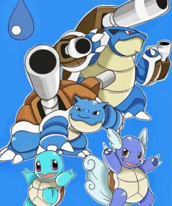 Pokemon Squirtle Evolution Paint By Number