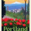 Portland Oregon City Of Roses Paint By Number