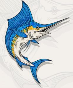 Sailfish Fish Art Paint By Number