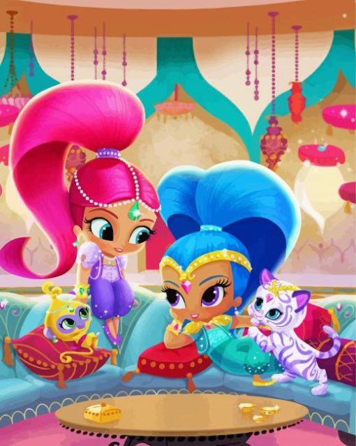 Shimmer And Shine Characters Paint By Number