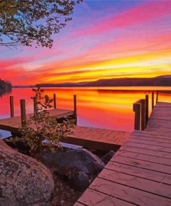 Squam Lake At Sunset Paint By Number