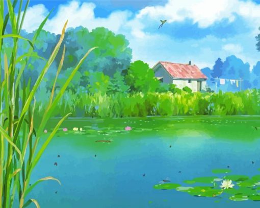 Studio Ghibli Landscape Paint By Number