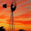 Sunset At Western Windmill Paint By Number