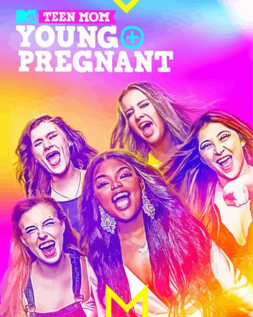 Teen Mom Young Pregnant Poster Paint By Number