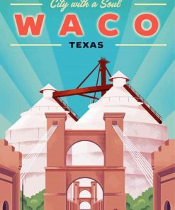 Texas Waco City Paint By Number