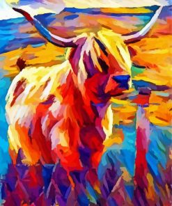 The Abstract Highland Cow Paint By Number