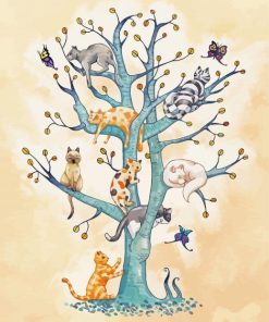 The Tree of Cat Life paint by number