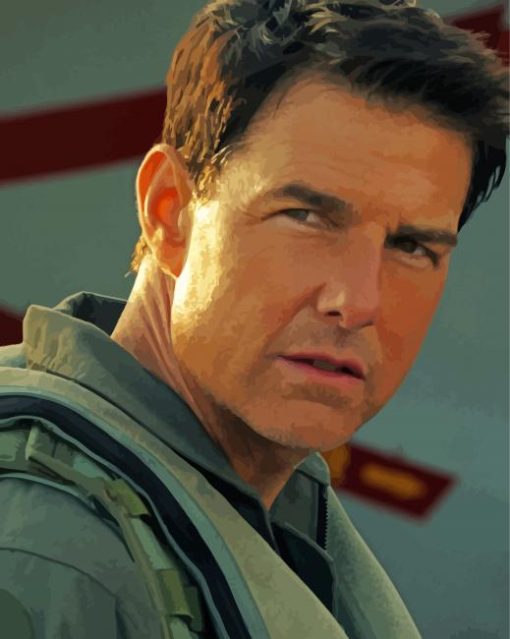 Tom Cruise In Top Gun Paint By Number