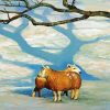 Two Sheep In Snow Paint By Number