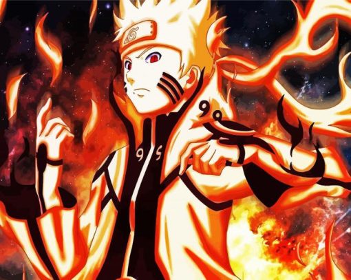 Uzumaki Naruto Nine Tails Sage Mode Paint By Number