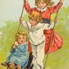 Vintage Children On Swing Paint By Number