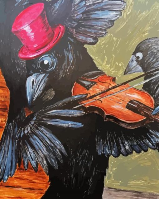 Violinist Black Crow Art paint by numbers