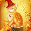 Witch cat In Autumn Paint By Number