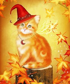 Witch cat In Autumn Paint By Number