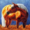 Aesthetic Golden Mare Horse Art Paint By Number