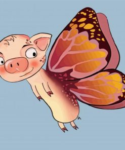 Aesthetic Pig Butterfly Paint By Number