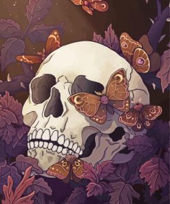 Aesthetic Skull And Butterflies Paint By Number