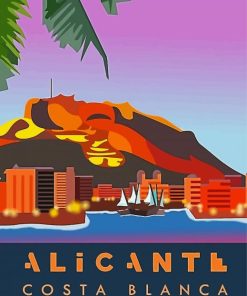 Alicante Costa Blanca Poster Paint By Number