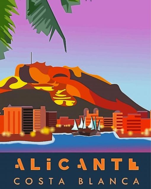 Alicante Costa Blanca Poster Paint By Number